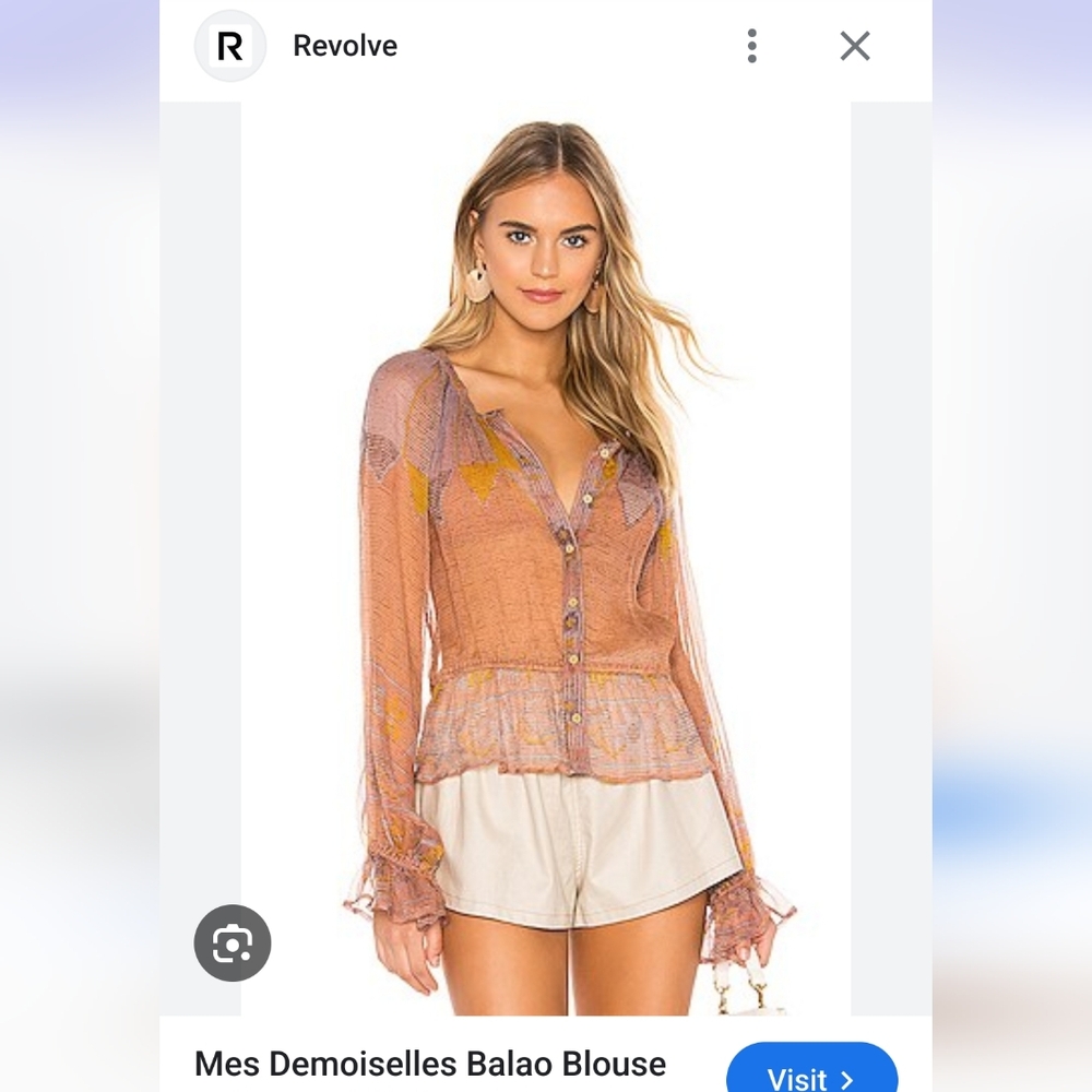 Mes Desmoiselles Anthropologie Revolve Blouse